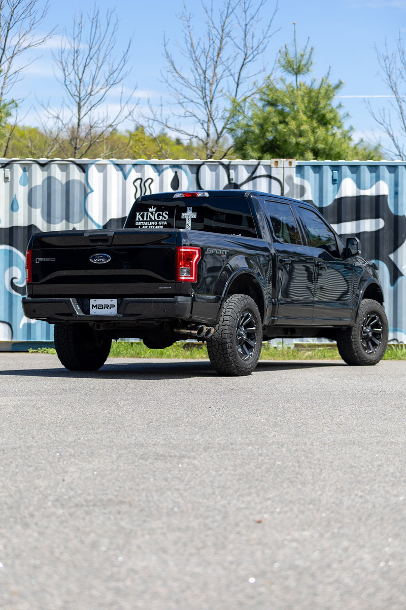 MBRP Armor Lite 3 Inch Cat Back Exhaust Passenger Side Exit with Polished Tips | 2015-2020 Ford F-150 2.7L/3.5L/5.0L