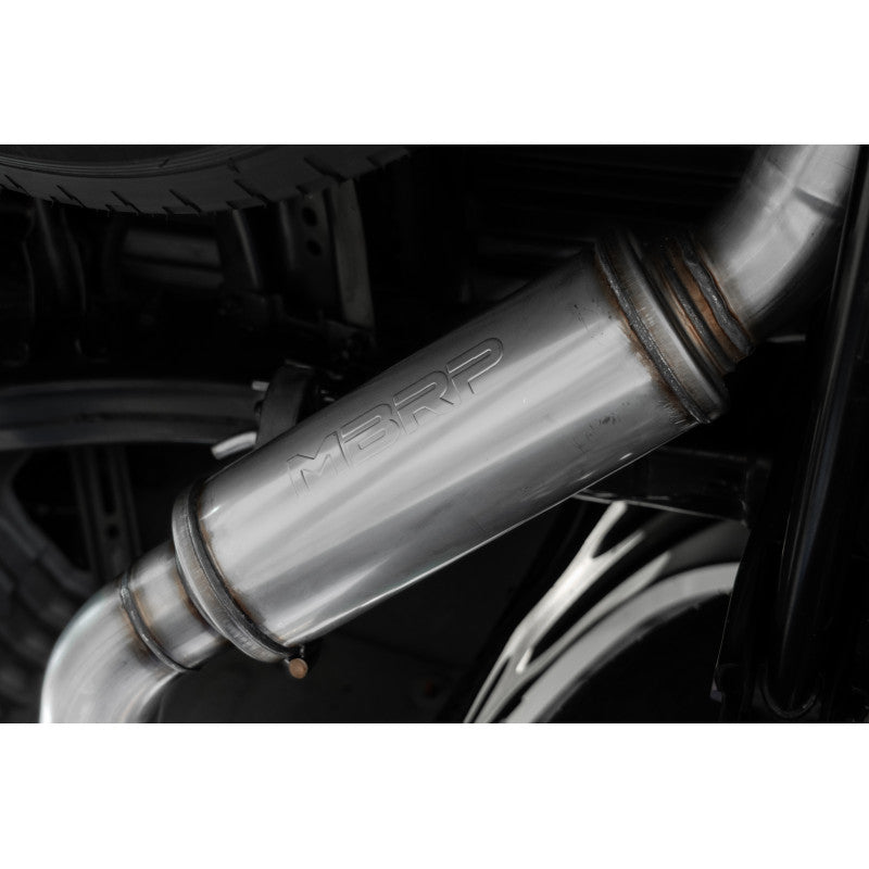 MBRP Armor Lite 2.5 Inch Dual Cat Back Exhaust Single Side Exit Aluminized | 2022+ Toyota Tundra 3.4L