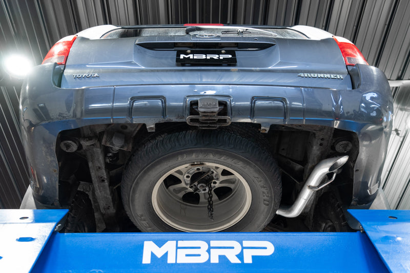 MBRP Armor Pro 2.5 Inch Cat Back Exhaust High Clearance Turn Down Single Rear Exit T304 Stainless | 2003-2024 Toyota 4Runner 2011-2016 Land Cruiser Prado