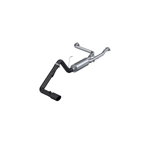 MBRP Armor BLK 2.5 Inch Cat Back Exhaust 3 Inch Single Rear Exit Black Coated Aluminized | 2022+ Nissan Frontier 3.8L