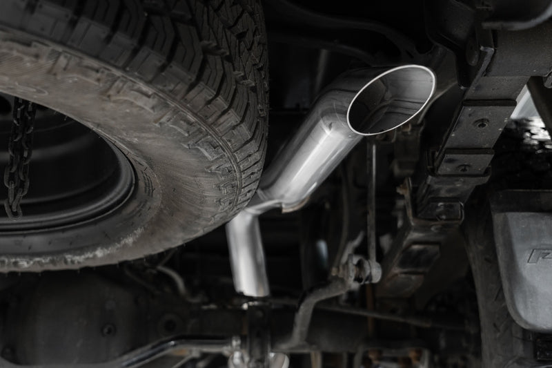 MBRP Armor Pro 2.5 Inch Cat Back Exhaust 3 Inch Single High Clearance Rear Exit Turn Down T304 Stainless | 2022+ Nissan Frontier 3.8L