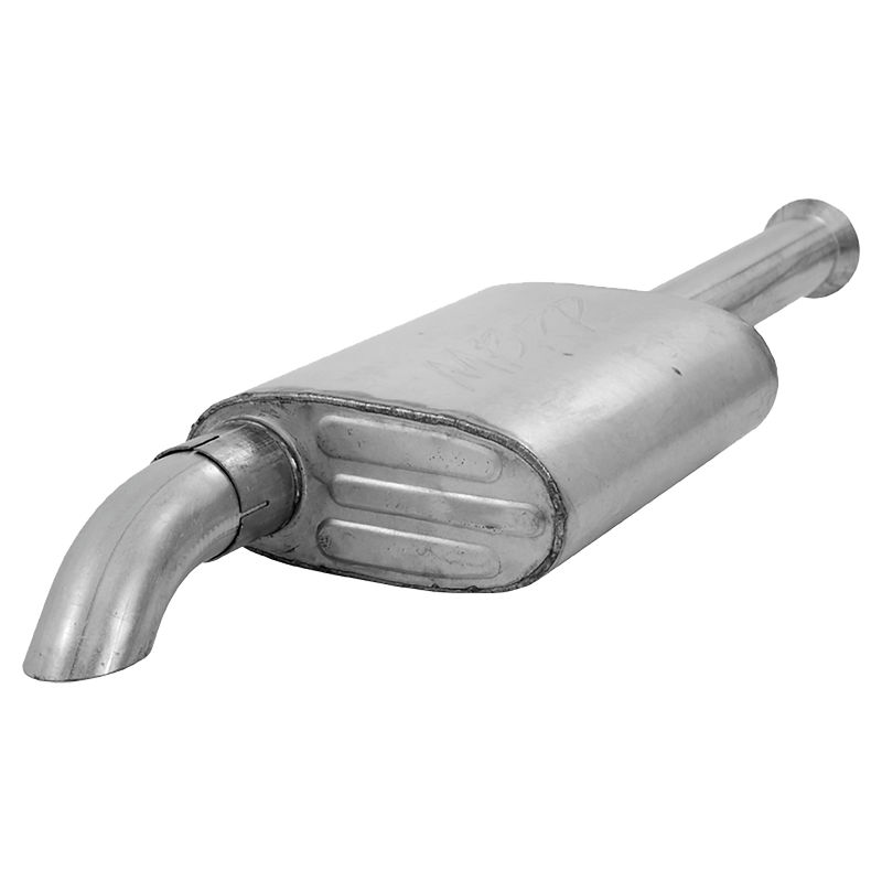 MBRP Armor Lite 2.5 Inch Cat Back Exhaust Single Off Road Turn Down Aluminized | 2000-2006 Jeep Wrangler TJ/Unlimited Inline 4 2.5L/Inline 6 4.0L