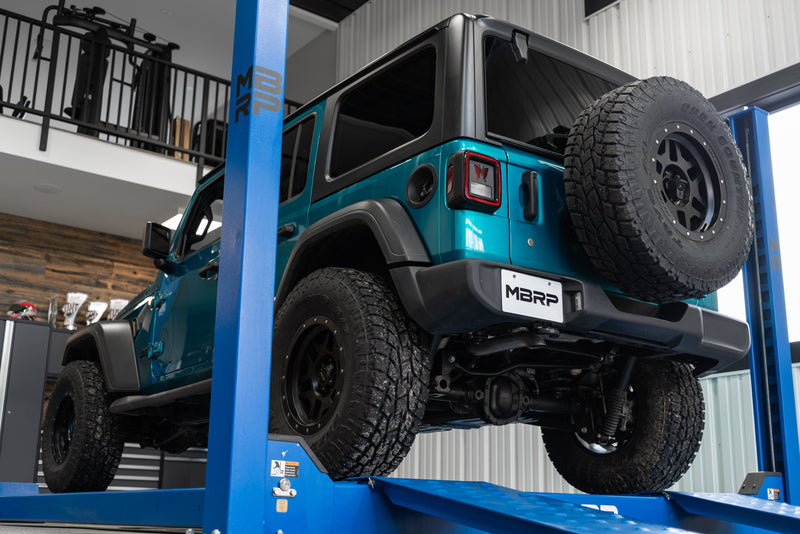 MBRP Armor Plus 2.5 Inch Axle Back Exhaust Single Rear Muffler Bypass | 2018+ Jeep Wrangler JL 2/4 Door