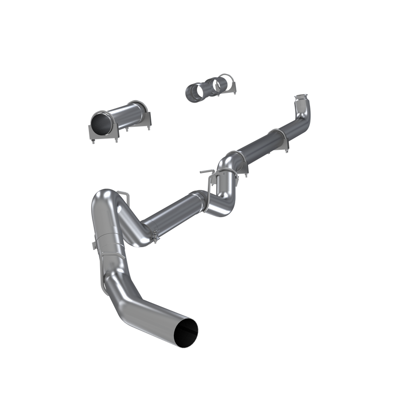 MBRP Armor Lite 4 Inch Exhaust Pipe Single Side No Muffler Aluminized | 2001-2007 Chevrolet/GMC Silverado/Sierra 2500/3500 Duramax Classic Extended/Crew Cab (S6004PLM)