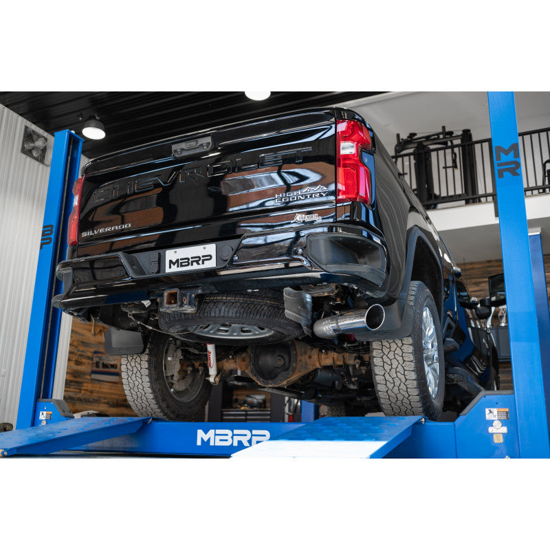MBRP Armor Pro 4 Inch Filter Back Exhaust Single Side Exit T304 Stainless | 2020-2025 Chevrolet/GMC Silverado/Sierra 2500/3500