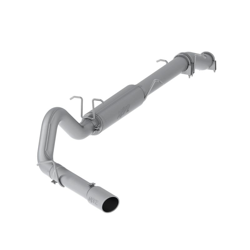 MBRP Armor Plus 4 Inch Cat Back Exhaust Single Side Stock Cat Exit T409 Stainless | 2003-2007 Ford F-250/F-350 6.0L Extended/Crew Cab