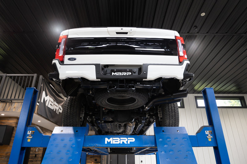 MBRP Armor Plus 4 Inch Filter Back Exhaust Single Side Dual Exit T409 Stainless | 2017+ Ford F-250/F-350/F-450 6.7L (S6290BLK)