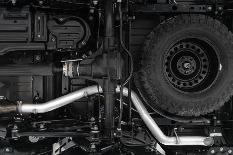 MBRP Armor Plus 3 Inch Filter Back Exhaust Rear Turn Down T409 Stainless | 2021-2023 Jeep Gladiator