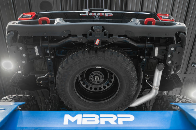 MBRP Armor Plus 3 Inch Filter Back Exhaust Rear Turn Down T409 Stainless | 2021-2023 Jeep Gladiator