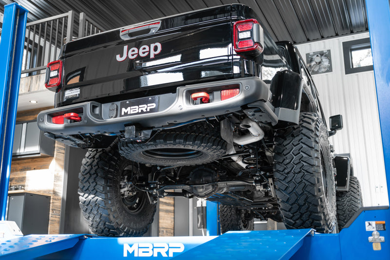 MBRP Armor Plus 3 Inch Filter Back Exhaust Rear Turn Down T409 Stainless | 2021-2023 Jeep Gladiator