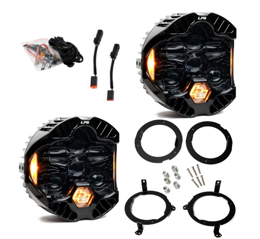 Baja Designs | DOT LP6 LED Headlight Kit - Jeep 2018-2026 Wrangler JL; 2020-2026 Gladiator JT; NOTE w/Halogen Headlights - Underland Offroad