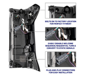 Diode Dynamics | LED Tail Lights (Pair) | 2024-2026 Toyota Tacoma | Smoked - Underland Offroad