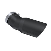 MBRP Armor BLK 6 Inch O.D. Exhaust Tip Angled Rolled End 5 Inch Inlet 15.5 Inch Length 30 Degree Bend | 2015+ Chevrolet/GMC 2500/3500 Duramax