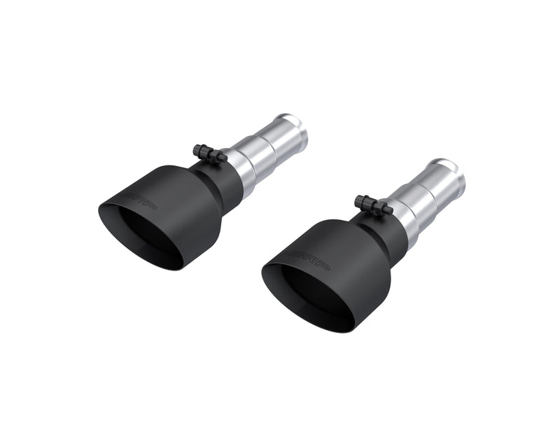 MBRP Armor BLK 5 Inch OD Black Exhaust Tips Dual Wall Angle Cut Sold in Pairs | 2019-2024 Ram 1500 5.7L Hemi