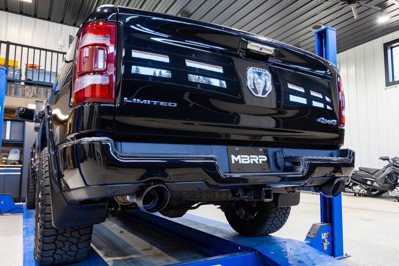 MBRP Armor BLK 5 Inch OD Black Exhaust Tips Dual Wall Angle Cut Sold in Pairs | 2019-2024 Ram 1500 5.7L Hemi