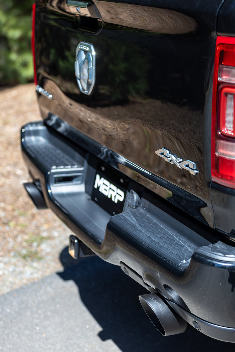 MBRP Armor BLK 5 Inch OD Black Exhaust Tips Dual Wall Angle Cut Sold in Pairs | 2019-2024 Ram 1500 5.7L Hemi