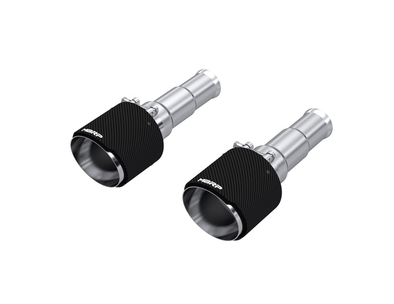 MBRP 5 Inch OD Carbon Fiber Exhaust Tips Dual Wall Angle Cut Sold in Pairs | 2019-2024 Ram 1500 5.7L Hemi