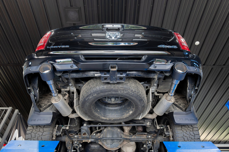 MBRP 5 Inch OD Carbon Fiber Exhaust Tips Dual Wall Angle Cut Sold in Pairs | 2019-2024 Ram 1500 5.7L Hemi