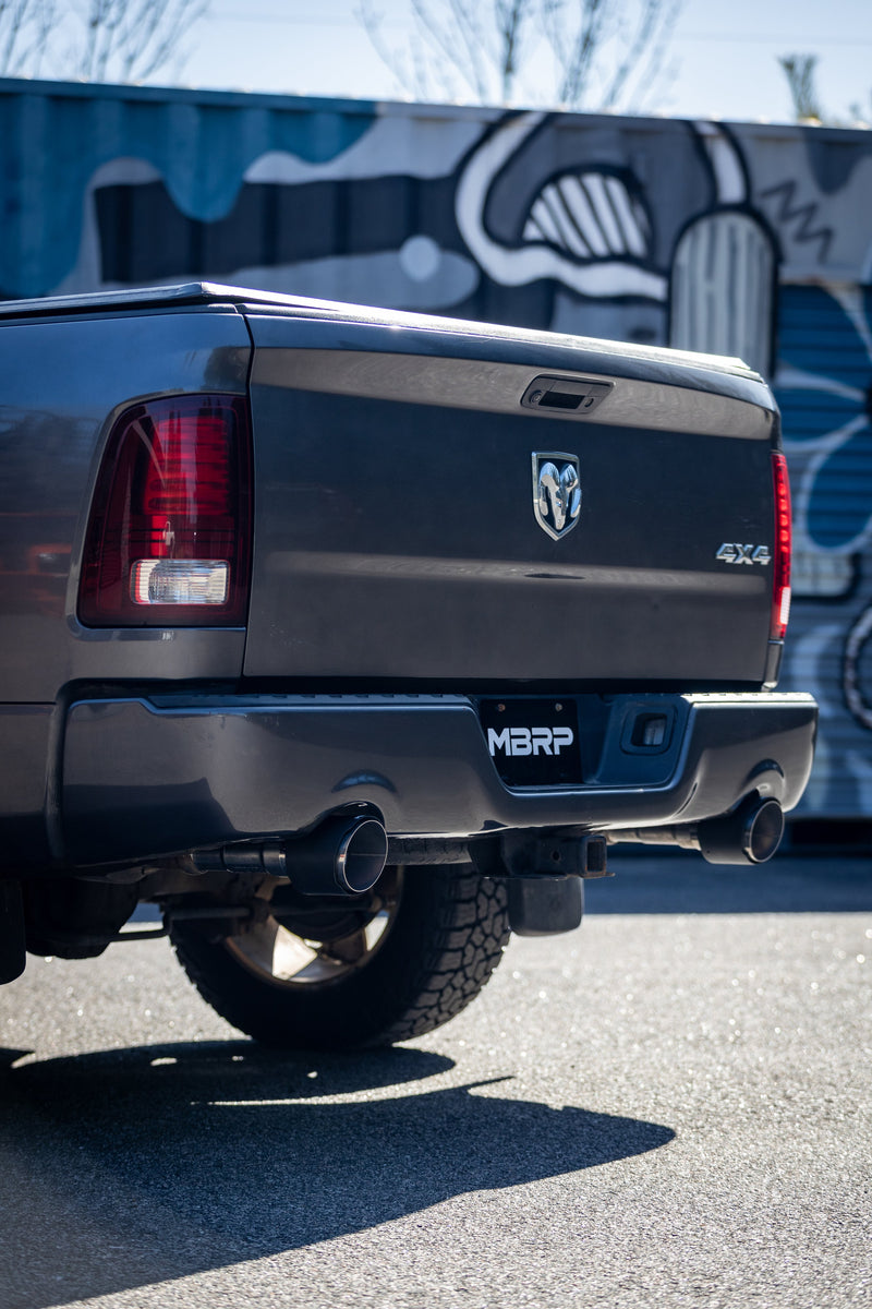 MBRP 5 Inch OD Carbon Fiber Exhaust Tips Dual Wall Angle Cut Sold in Pairs | 2009-2018 Ram 1500 and 2019-2024 Ram 1500 5.7L Hemi