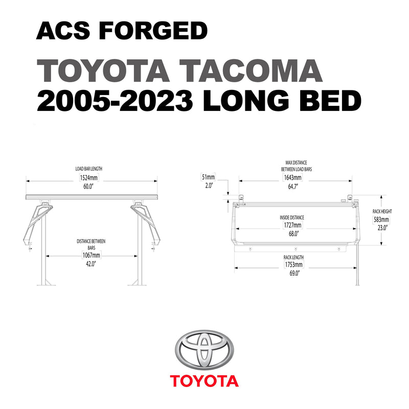 Leitner ACS FORGED Bed Rack for TOYOTA TRUCKS
