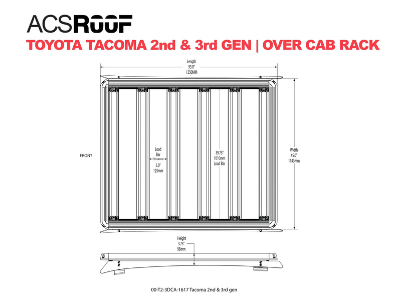 Leitner ACS ROOF | Over Cab Platform Rack for TOYOTA TACOMA GEN 4