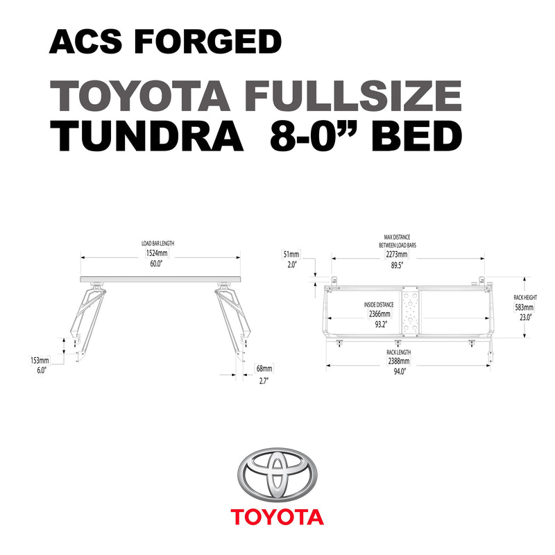 Leitner ACS FORGED Bed Rack for TOYOTA TRUCKS