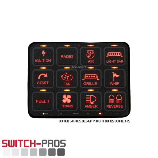 Switch Pros RCR Force 12-Switch, 17 Output Programmable Switch Panel Power System - Underland Offroad