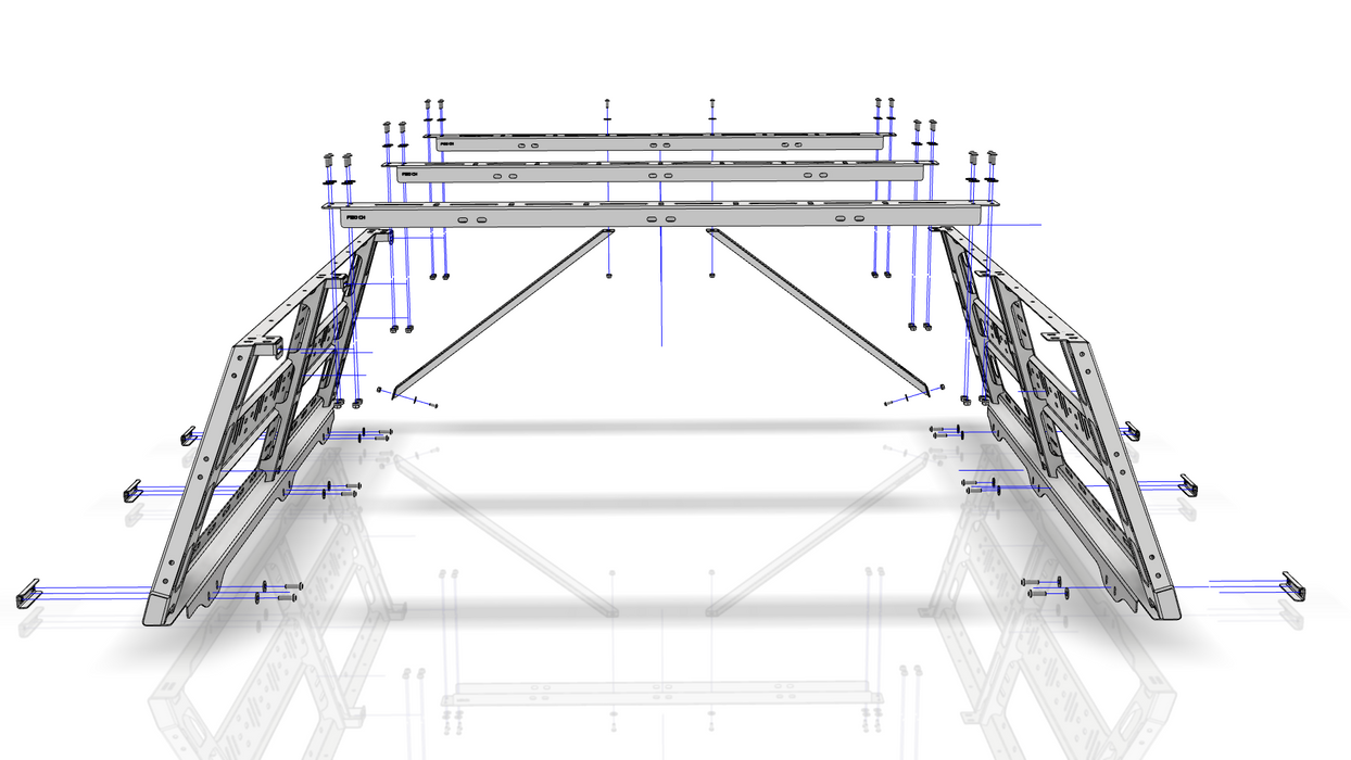 CBI Cab Height Bed Rack | 2004-20 F150 - Underland Offroad