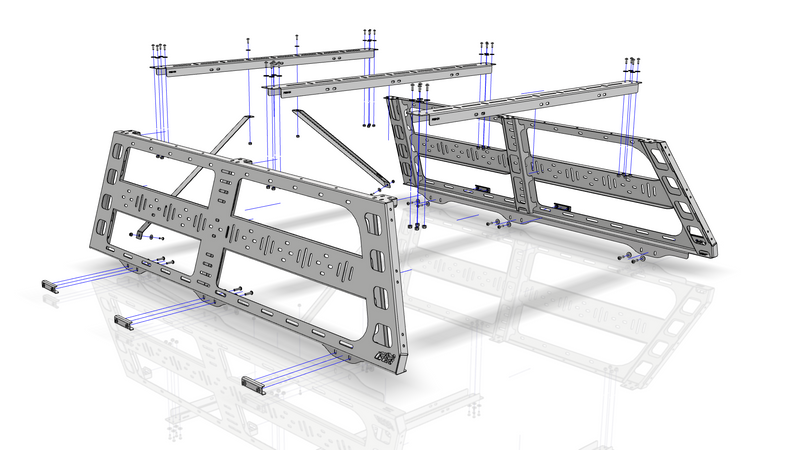 CBI Cab Height Bed Rack | 2004-20 F150 - Underland Offroad