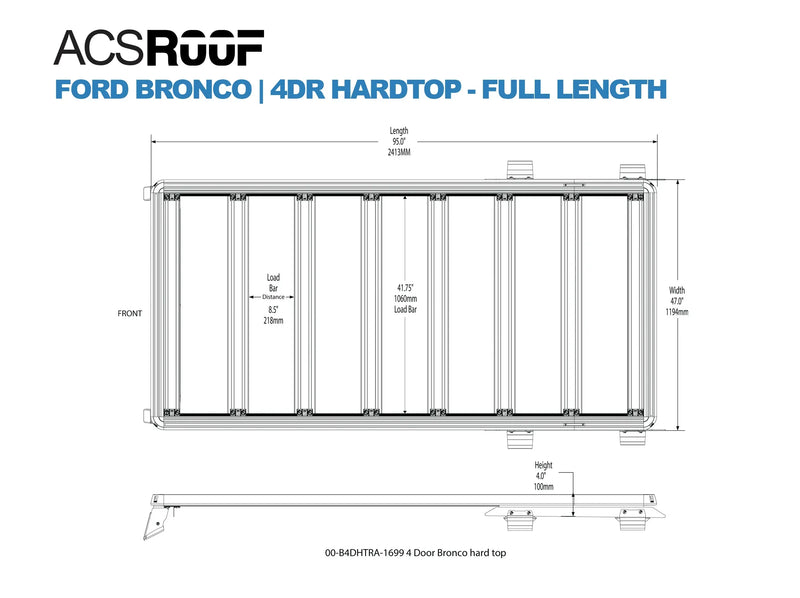 Leitner ACS ROOF | Over Cab Platform Rack for FORD BRONCO