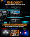Auxbeam AS-400 4 Gang RGB Slim Switch Panel with APP & Remote Control - Colorado & Canyon Enthusiasts