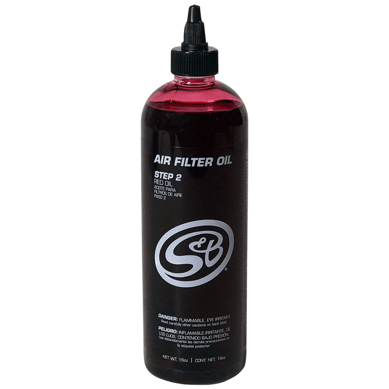 S&B 16 oz. Bottle of Air Filter Oil - Red