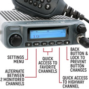 Rugged Radios G1 ADVENTURE SERIES Waterproof GMRS Mobile Radio Kit with Antenna - Colorado & Canyon Enthusiasts