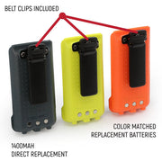 Rugged Radios GMR2 Replacement Battery w/ 12v Charge Port and Belt Clip - Colorado & Canyon Enthusiasts