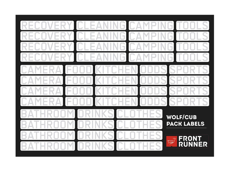 Dometic Front Runner Wolf/Cub Pack Campsite Organizing Labels