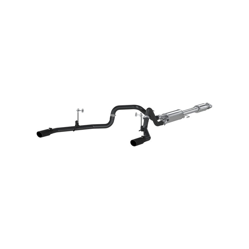 MBRP Armor BLK 2.5 Inch Cat Back Exhaust Dual Rear Exit Black Coated | 2015-2020 Ford F-150 5.0L
