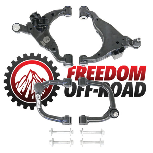 Freedom Offroad Front Upper & Lower Control Arms for 2-4" Lift | 03-09 Toyota 4-Runner | 03-09 Lexus GX470 | 07-09 FJ Cruiser - Underland Offroad